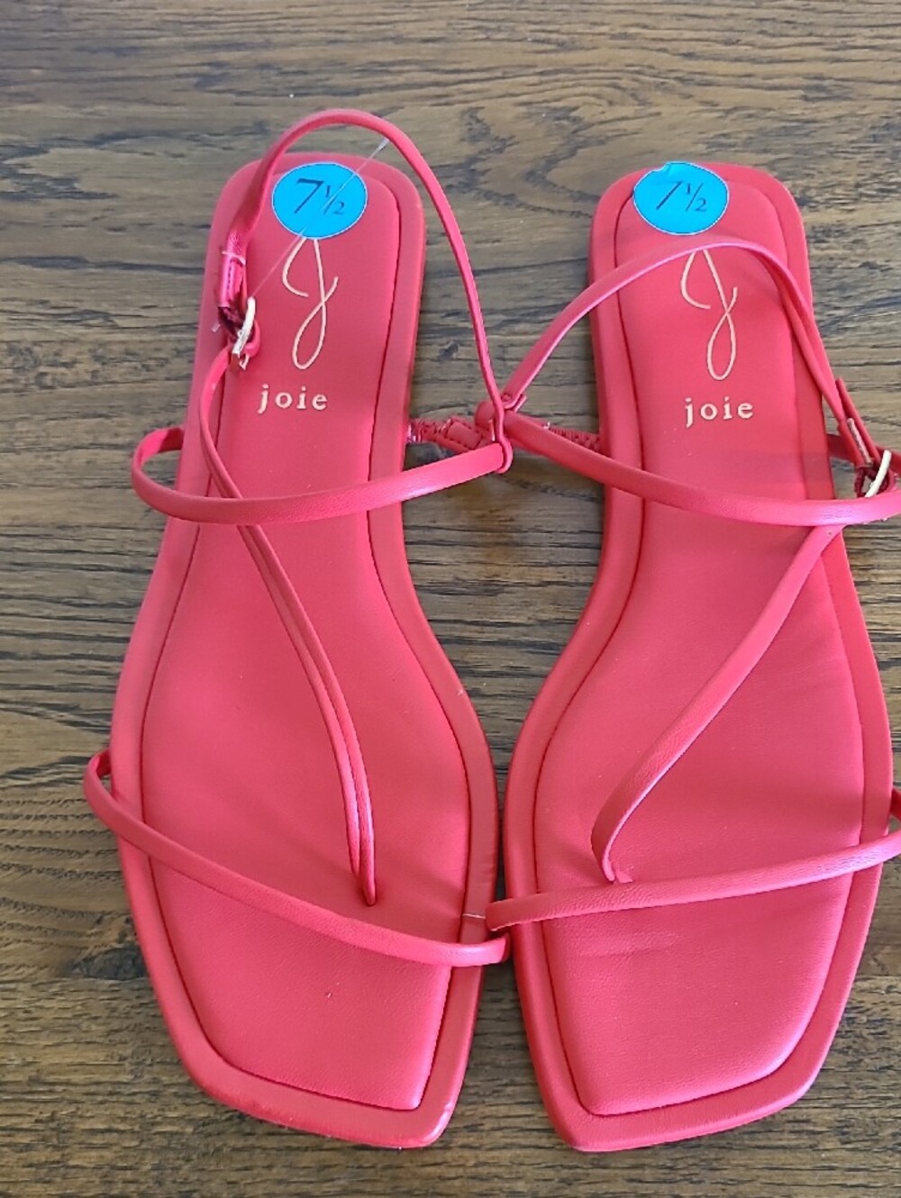 Joie Pink Strappy Square-Toe Sandals - Picture 4 of 6